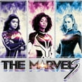 thumbnail image 2 of Girl's The Marvels Hero Portraits  Graphic Tee White Small, 2 of 4