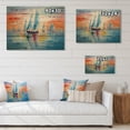 thumbnail image 4 of Designart "Sailboat Abstract Coastal Euphony III" Sailing Boat Print on Natural Pine Wood, 4 of 5