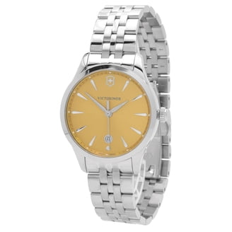 シャンカリ Victorinox Alliance Silver Dial Brown Leather Men's Watch 241806