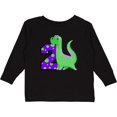thumbnail image 3 of Inktastic 2nd Birthday Dinosaur Boys Long Sleeve Toddler T-Shirt, 3 of 5