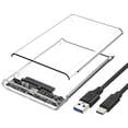 thumbnail image 2 of Caso de Disco Duro Duro de 2.5 Pulgadas Tipo-C Transparente HDD HDD Transmisión de Alta Velocidad Instalación Fácil para 2,5 Pulgadas HDD/SSD No Inclubte, 2 of 6