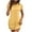 Yellow, variant on yillto Women's Coverups Cap Short Sleeve Tshirt Dress Casual Loose Knee Length Beach Mini Dresses