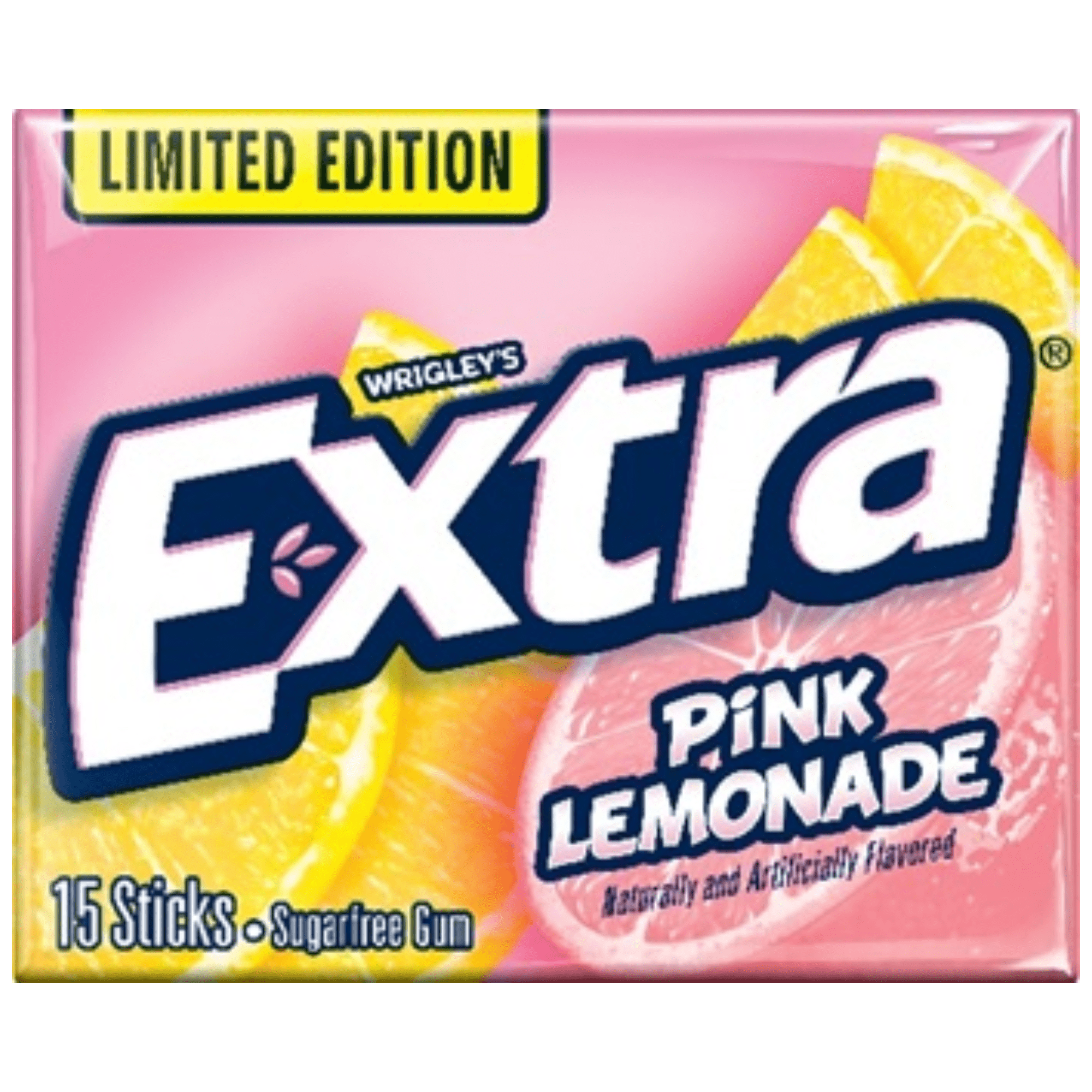 EXTRA Gum Pink Lemonade Gum Sugarfree Chewing Gum, 15 Pieces Each Pack (Pack of 20)
