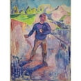 thumbnail image 3 of Edvard Munch 19x24 Black Modern Framed Museum Art Print Titled - The Sower (1912-1913), 3 of 5