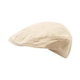 thumbnail image 3 of UTSJKR Womens Solid Linen Beret Hat Retro Newsboy Ivy Cap Cabbie Flat Cap Unisex Fashion Classic Ivy Newsboy Hat Beige, 3 of 5