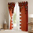 thumbnail image 3 of Erosebridal Kids Football Brown Ice Cream Drip Black Out Curtains,Ball Gamer Curtains Pack of 2 (42x63 Each) for Boys,Ultra Soft Home Decor, 3 of 6