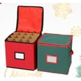 thumbnail image 1 of XFHLMJFF Christmas Ornament Storage Box Holds Up To 64 Foldable Compartmented Layer Storage Large Organizer Bin to Protect Store Holiday Decor, 1 of 8