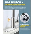 thumbnail image 4 of Wowow Touchless Single Handle Pull Down Sprayer Kitchen Faucet with Deck Plate in Brushed Nickel, 4 of 5