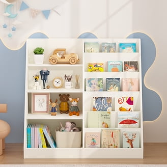 Ecr4Kids Colorful Essentials Kids Bookshelf, 4-Tier, Multiple