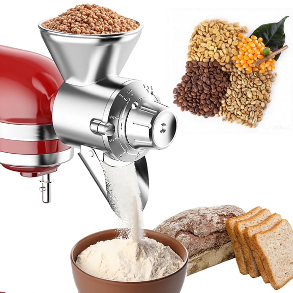 TOCOKEID All Metal Grain Mill Attachment for KitchenAid Stand Mixers