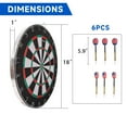 thumbnail image 3 of GSE Games & Sports Expert 18" 2-in-1 Flocking Bullseye & Dart Board Games Set. Double-Sided Dartboard with six 17G Steel Tip Darts, 3 of 8