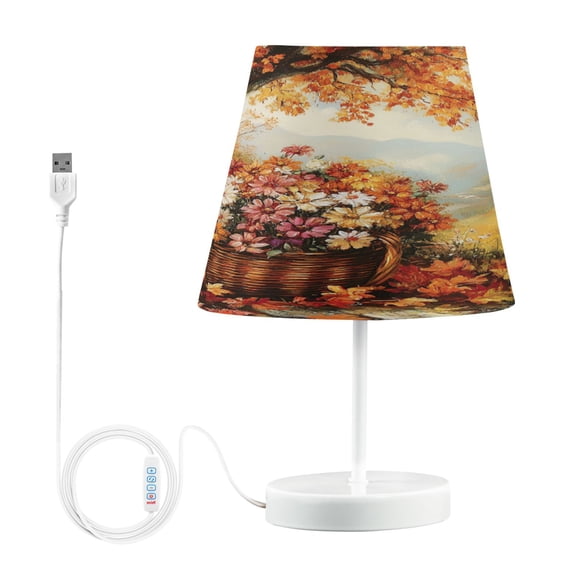 BZSMCE Table Lamp Creative Basket Of Flowers under Tree Simple Pattern Night Light