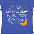 thumbnail image 4 of Inktastic I Love My Maw Maw To The Moon and Back Boys or Girls Toddler T-Shirt, 4 of 5