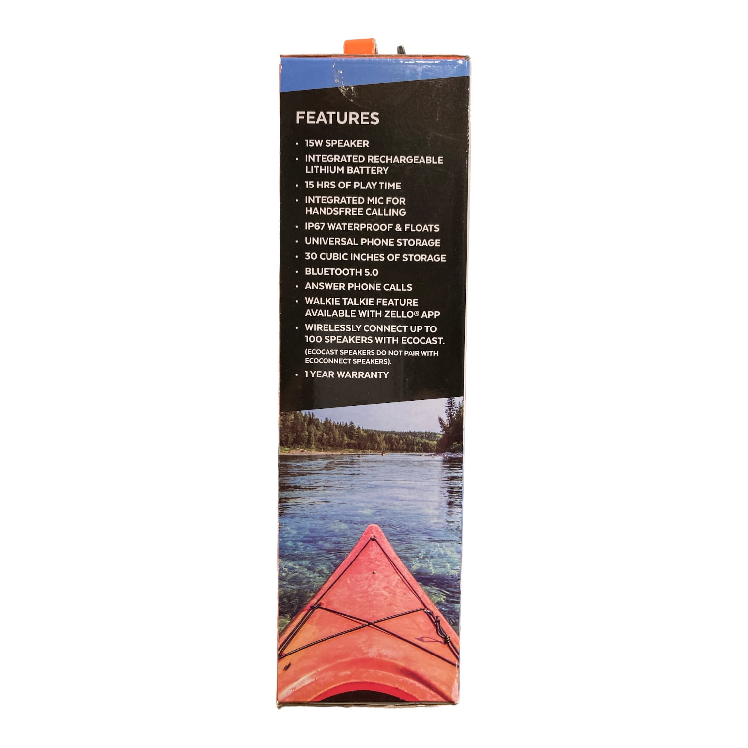 Ecoxgear  Eco Extreme 2 Bluetooth Waterproof & Floating Speaker - Orange