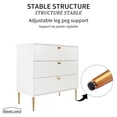 thumbnail image 4 of Boyel Living Commode 3 Tiroirs Table de Chevet Buffet Armoire de Rangement, Tiroirs Modernes avec Rangement pour Chambre, Blanc, 4 of 10