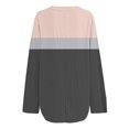 thumbnail image 5 of Duoif Womens Tops Long Sleeve Shirts for Women, Womens Cotton Linen Tunic Tops for Women Spring Summer V Neck Roll Up 3/4 Sleeve T Shirts Plain Graphic Tees Tops for Women Trendy Pink S, 5 of 5