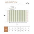 thumbnail image 2 of Sage Green Striped Hallway Runner Rug 2'x6', Modern Farmhouse Sage Green White Stripes Washable Entryway Rug with Tassels, Woven Cotton Laundry Room Rugs Long Carpet for Bathroom Sink Foyer Bedroom, 2 of 9
