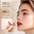 thumbnail image 3 of Powder Air Cushion, Luminous Cream, 2 In 1 Concealer with Built-In Curved Puff for Even Application, Lightweight Pressed Powder Compact for Long-Lasting Makeup, Portable Travel Size, 3 of 5