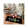 thumbnail image 3 of 1pc Black Christmas Welcome Doormat - Anti-Slip Thickened Flannel Floor Mat for Indoor Home Entrances, 3 of 11