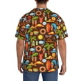 thumbnail image 3 of Lsque Cute Beach Dolphin print Men's Cuban Collar Short Sleeve Shirt Summer Beachwear Casual Button Down Fashionable Vacation Leisure Shirt-XX-Large, 3 of 7
