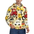 thumbnail image 2 of Fotbe Men's Hoodie with Vehicles Pattern - Kangaroo Pocket Pullover Hooded Sweatshirt, Perfect for Daily Wear, Travel, and Home-Small, 2 of 7