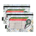 thumbnail image 2 of Dailycode 2 Pack Pencil Pouch for 3 Ring Binder Smooth Zipper Folders with Pockets Clear Window Pencil Case, Chickens and Wildflower, 2 of 2
