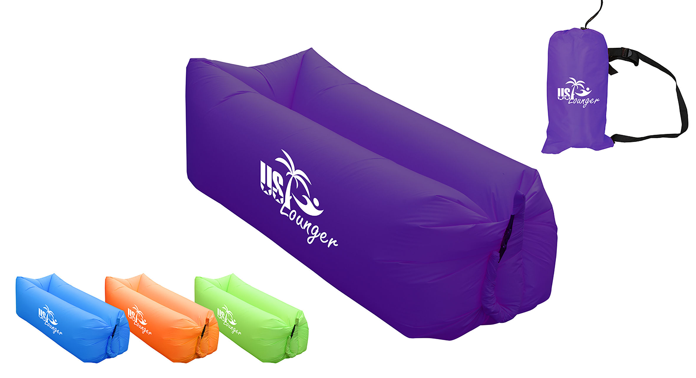 US Lounger Dark Purple Fast Inflatable Portable Outdoor or Indoor Wind