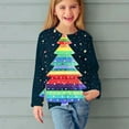 thumbnail image 2 of Odeerbi Kids Girls Fall Winter Basic Layering T-Shirt Christmas Basic Tees 3-14 Years Kids Christmas Print Pullover Long Sleeve Top Base Layer Shirt Kids Clothes Multicolor, 2 of 6