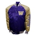 thumbnail image 2 of Men's Franchise Club Purple Washington Huskies The Game Satin Full-Snap Jacket, 2 of 3