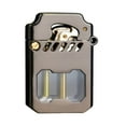 thumbnail image 1 of Hxlamzoo Brushed Mecha Transparent Chamber Semi-Automatic Kerosene Lighter | Rocking Arm Windproof Design – Outdoor & Gift Essential, 1 of 2
