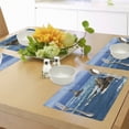thumbnail image 4 of Ambesonne Ocean Place Mats Set of 4, Daytime Wavy Rocky Sea, Standard Size, Blue Grey White, 4 of 6