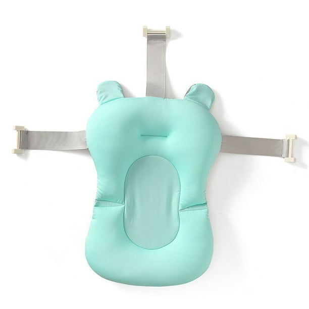 Asiento de baño para bebés Alfombrilla de soporte de seguridad Malla Red Lavable Transpirable Suave Ducha para niños pequeños Cojín para el cuerpo Cojín con correas Azul cielo Advancent BA000371-02