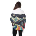thumbnail image 4 of FORMRS Womens Scarf Winter Soft Long Big Warm Shawls Wrap Tassel Scarves, Evening Mountain Road, 4 of 9