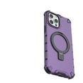 thumbnail image 5 of Magnetic Case for iPhone 16 Pro Max Heavy Duty Rugged Dual-Layer Protection, [Compatible with MagSafe] Ring Holder Kickstand Shockproof Matte Scratch Armor Back Cover, Purple, 5 of 12
