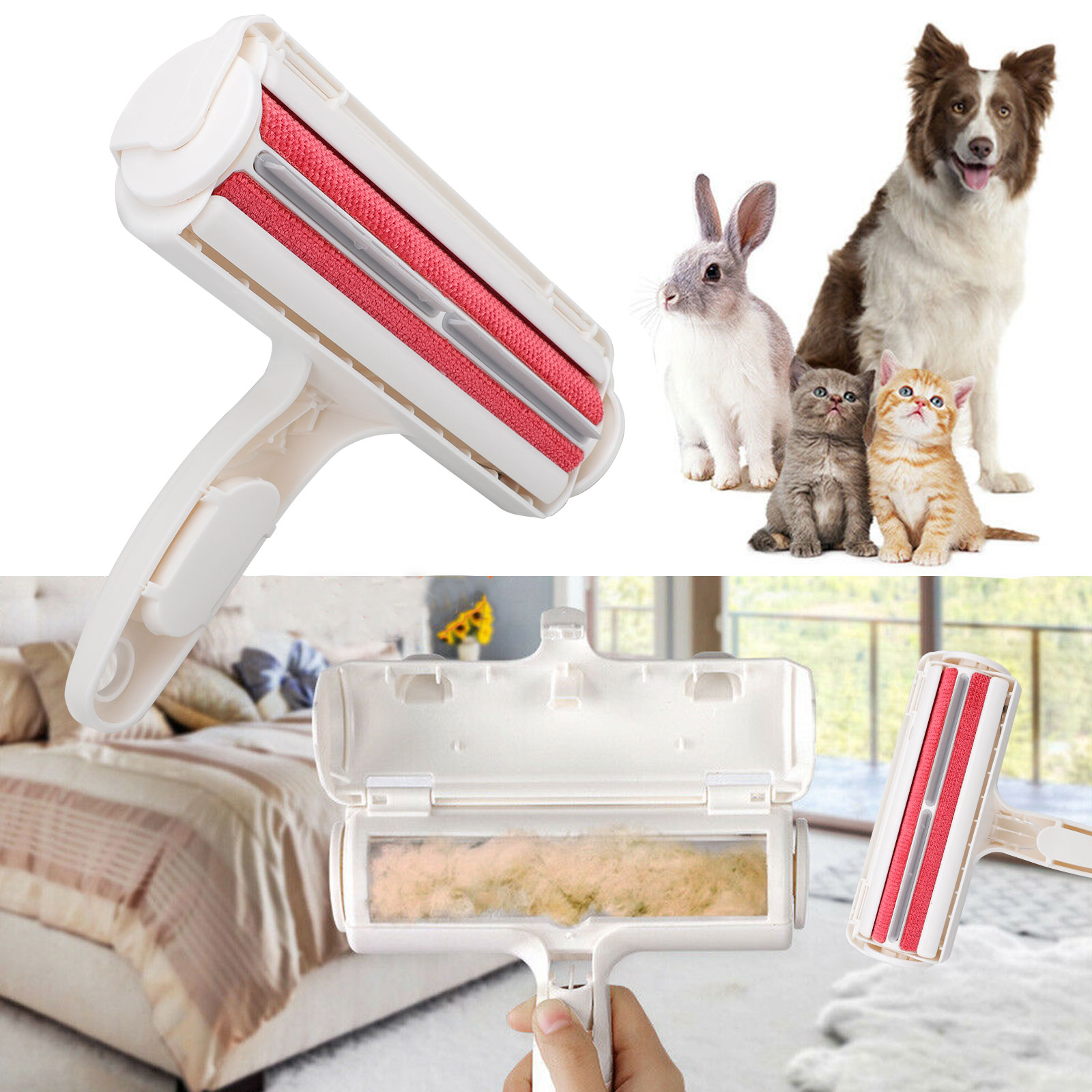 TSV 1/2 pcs Pet Hair Remover, Roller Dog Hair Cat Hair, Lint Roller