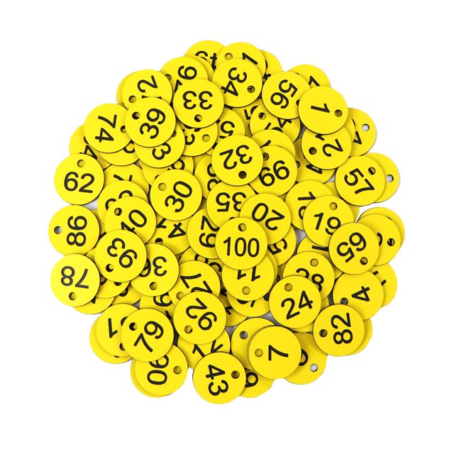 Round Number Husbandry Farm Beehive Label Beekeeping Box Numbered With Hole Tag Animal Livestock Markers Classification Sign30PCS (No. 1 to 30)&Dia. 3.5cm He Qiyong unisex