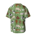 thumbnail image 4 of Balery Cows And Calves Men's Casual Button Down Shirt Short Sleeve Textured Summer Cuban Beach Shirts-Medium, 4 of 7