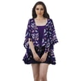 thumbnail image 1 of Moomaya Open Front Printed Shrug Printed Kimono Sleeve Beach Cover Up For Women, 1 of 5