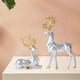 thumbnail image 3 of 2 figuras de ciervos de resina de estilo nórdico, accesorios de decoración, estatua de modelo de animal Plata, 3 of 8