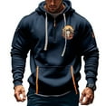 thumbnail image 2 of Hoodies For Men Pullover Fleece Hoodie Hiking Casual Blazer Slim Fit Gray Oversized Zip Up Hoodie Puffer Hoodie My Items, 2 of 4