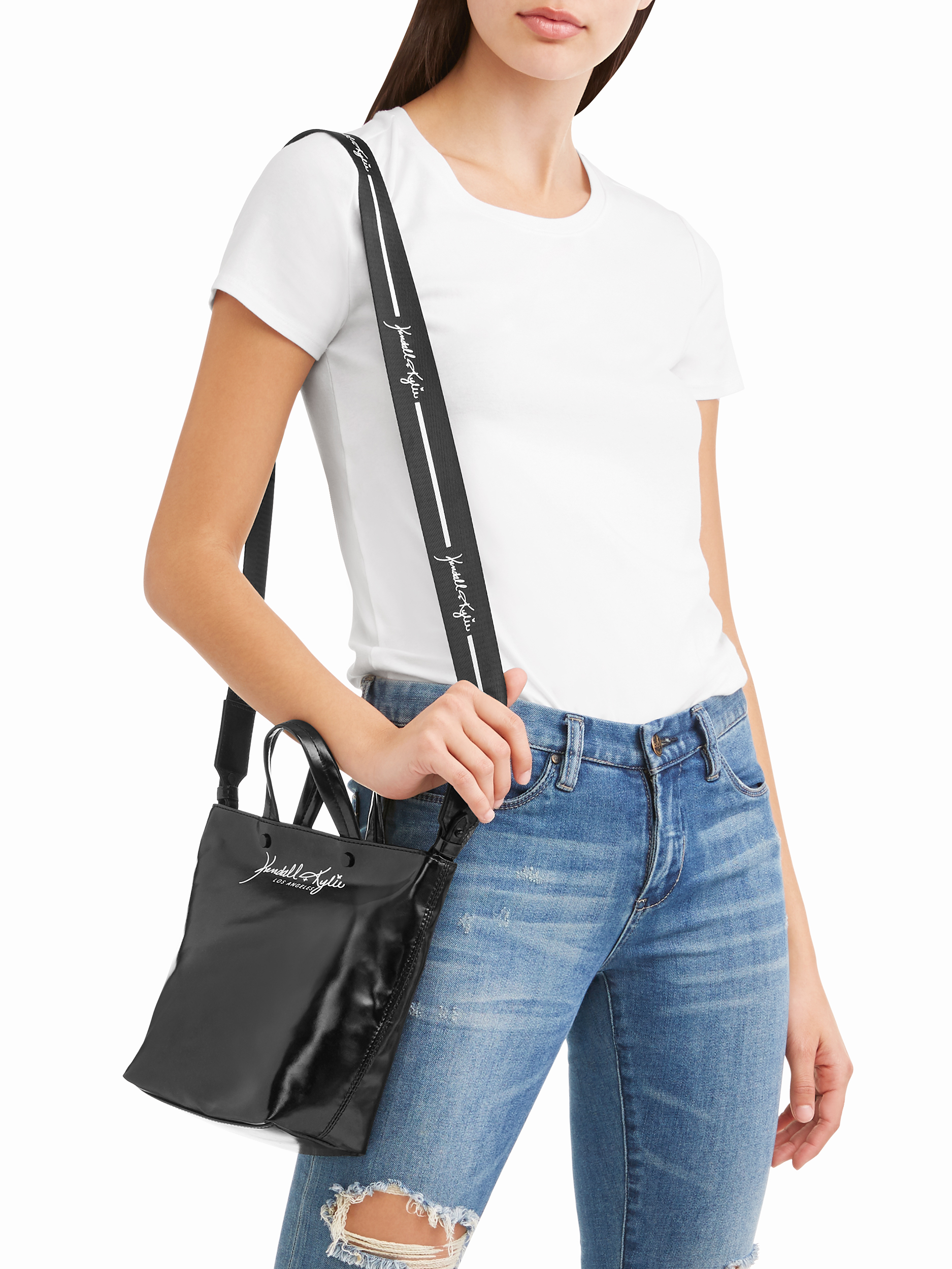 Kendall + Kylie for Walmart Black Mini Tote Crossbody - image 2 of 5