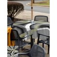 thumbnail image 4 of Outdoor Tablecloth with Umbrella Hole and Zipper, Sage Green Geometric Square Table Cloth 54x54 Inch Waterproof Tablecloth, Grey Retro Abstract Striped Art Picnic Table Cover for Patio Camping, 4 of 7