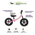 thumbnail image 3 of TheCroco 12 inch Balance Bike Lightweight, Adjustable Seat, No-Pedal training bike, Ages 2 to 5 Years, includes Bell, Pink, 3 of 6