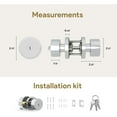 thumbnail image 4 of Mega Handles | Suana Entry Knob | Polished Chrome, 4 of 4