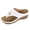 White, variant on DAFEI Women Beach Sandals Women's Wedge Sandals Platform Casual Shoes Floral Flip Flops Fashionable Toe Wedge Sandals Beach Sandals