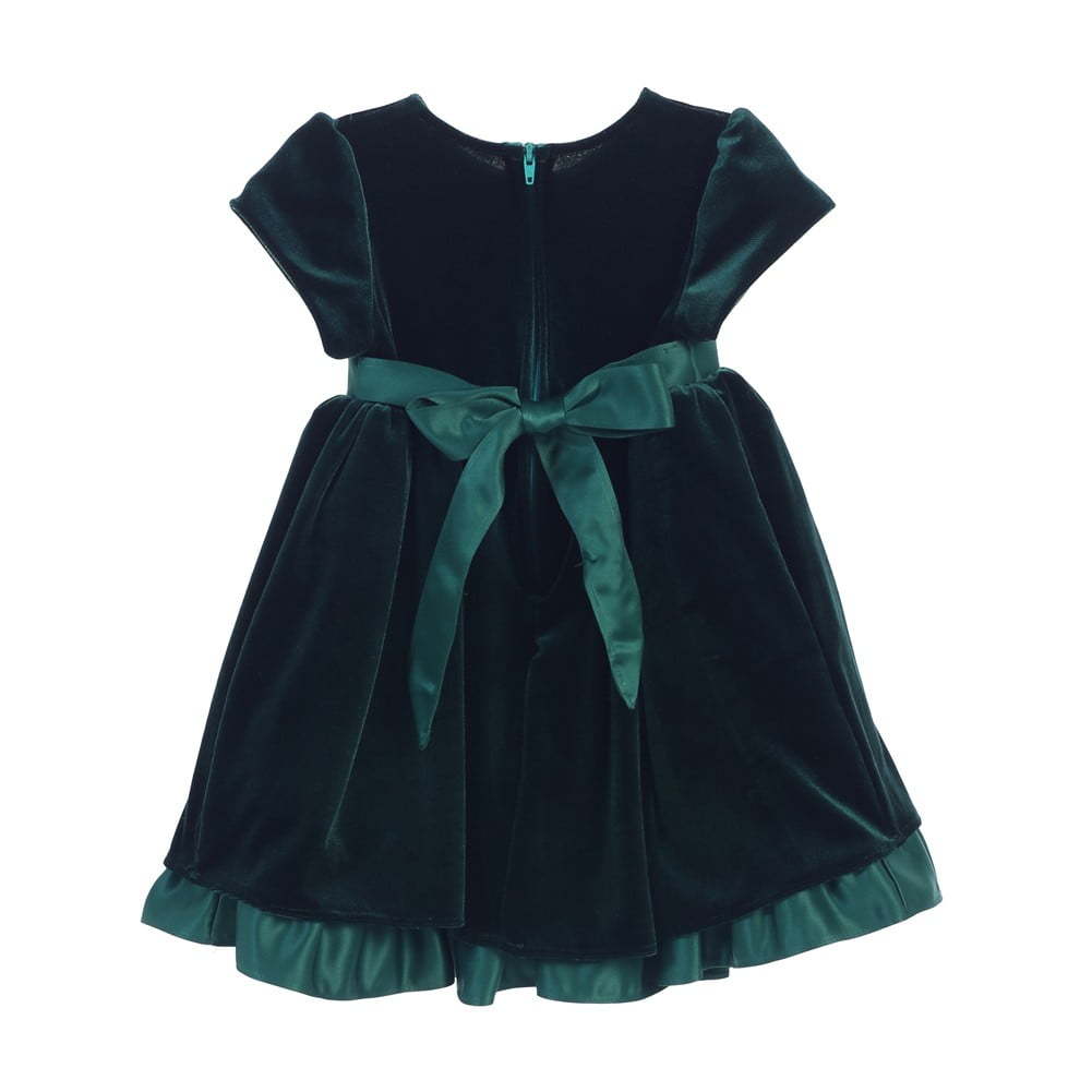 baby girl green christmas dress