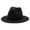 Black, variant on Unisex Cowboy Hat, Vintage Western Style Felt Wide Brim Gambler Hat, Country Look for Riding, Halloween, Parties and Photo Shoots Black L