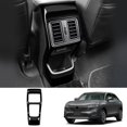 thumbnail image 4 of 2x Car Glossy Black Rear Condition Vent Outlet Frame Anti-kick Panel Cover Trim For Vezel -v 2021 2, 4 of 5