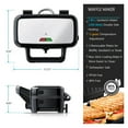 thumbnail image 4 of 3 in 1 Sandwich Maker, 1200W Waffle Maker, Panini Press Grill, With 5-gear Temperature Control and Removable Plates ,Nonstick Surface, Black, 4 of 7