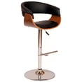 thumbnail image 2 of Hawthorne Collections Tabouret de Bar Pivotant Moderne en Bois/pu Noir de 44,17 Pouces, 2 of 4